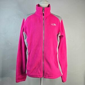 The North Face Khumbu Fleece Jacket Pink Grey Womens Size Large L